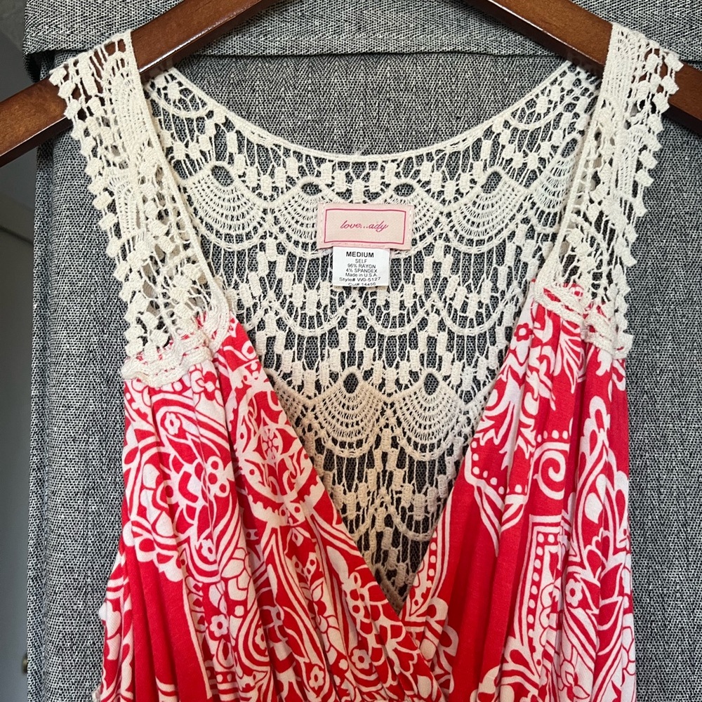 Long crochet maxi dress sz m - Picture 3 of 8